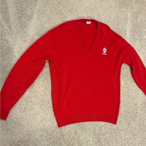 Indiana Hoosiers Red V-Neck Sweater Size XL